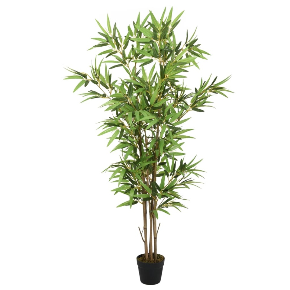 Arbore din bambus artificial 552 de frunze 120 cm verde