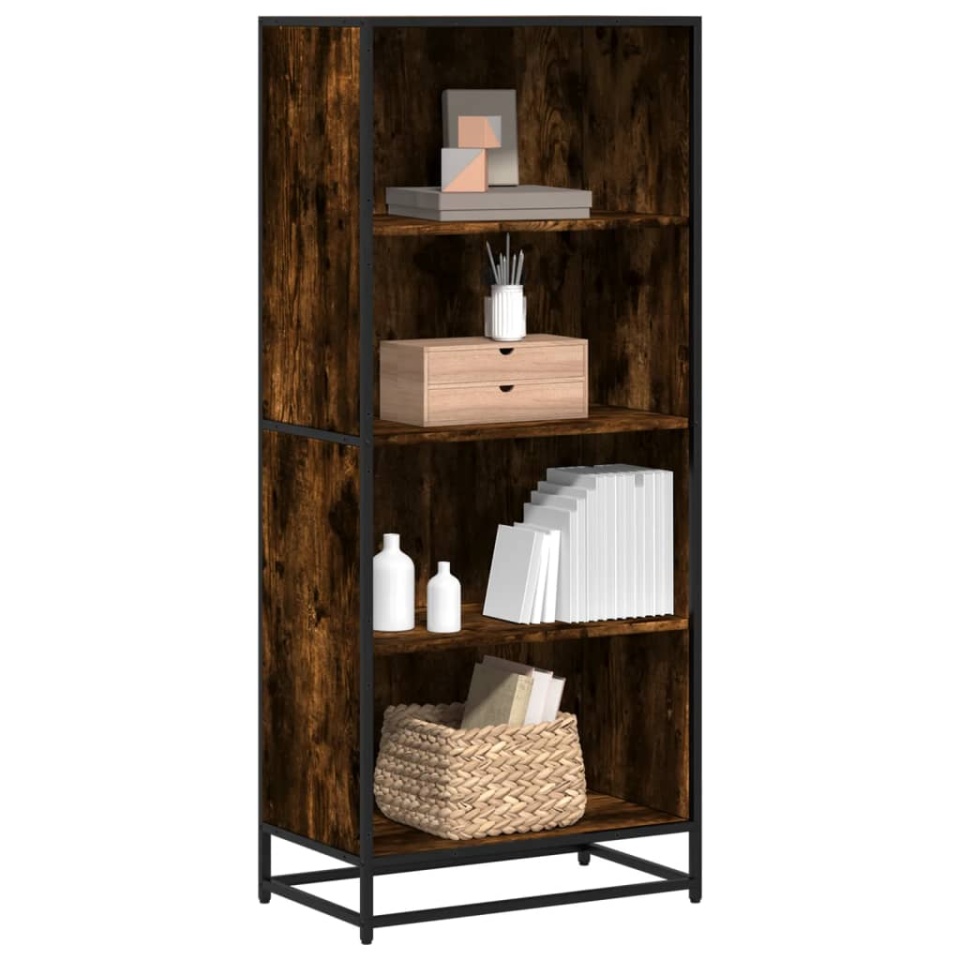 Bibliotecă, stejar fumuriu, 60x35x139 cm, lemn prelucrat
