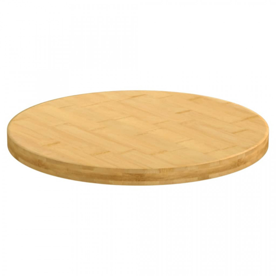 Blat de masă, Ø30x2,5 cm, bambus