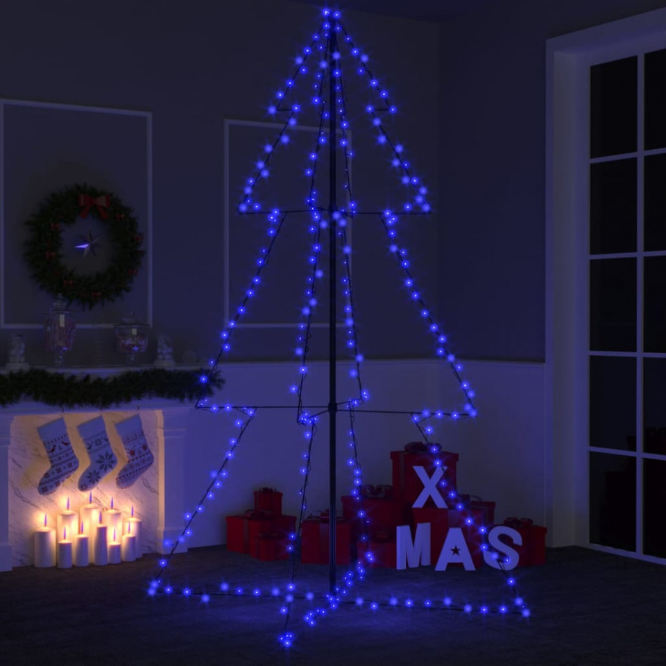 Brad Crăciun conic 240 LED-uri, 118×180 cm, interior & exterior Casa Practica
