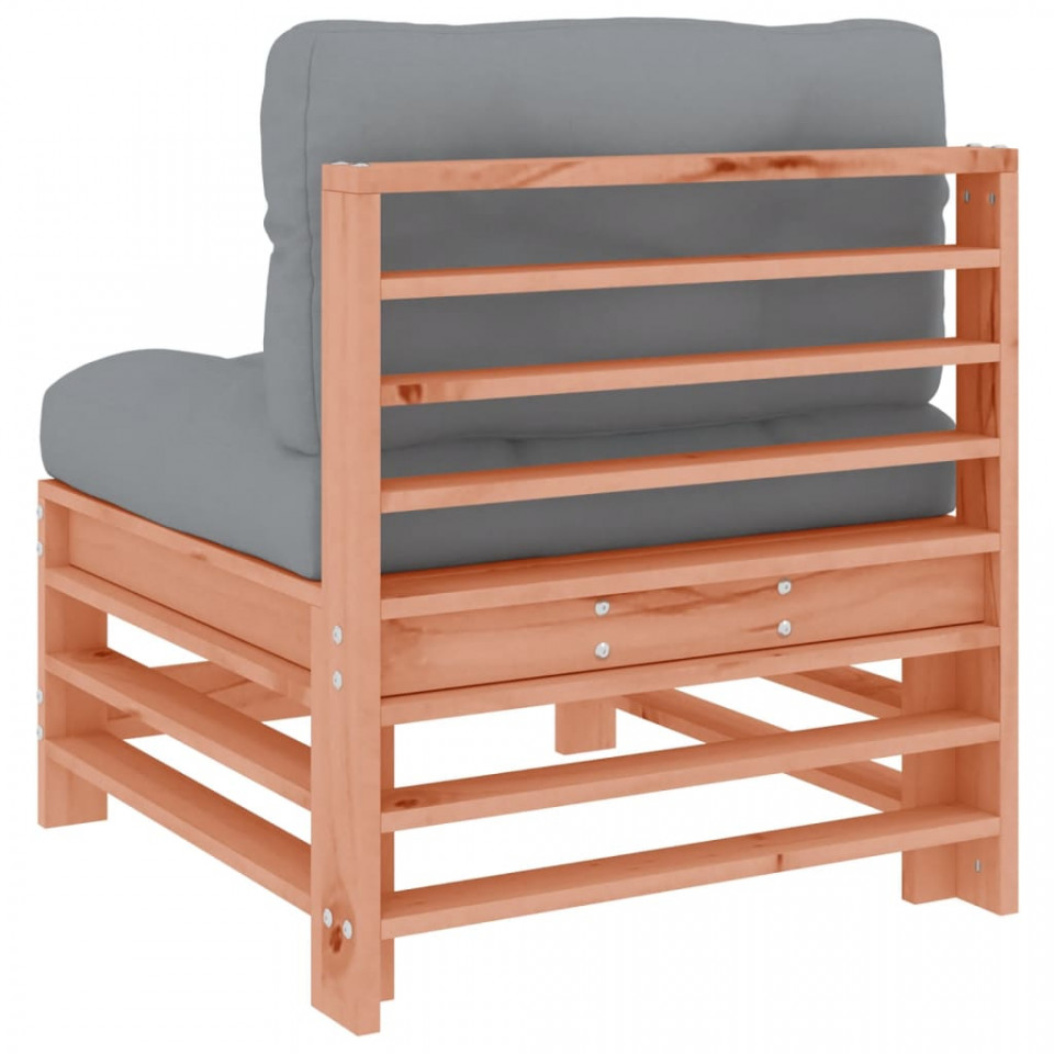Canapea de mijloc cu perne, lemn masiv douglas