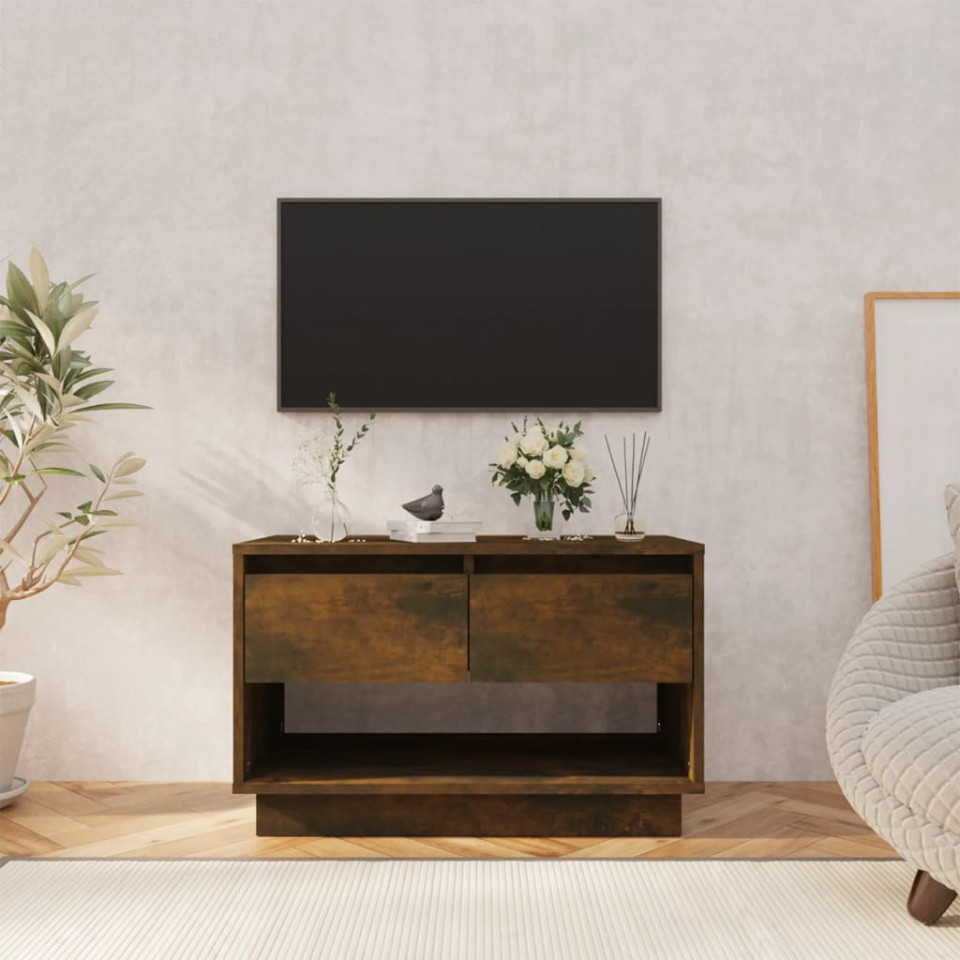 Comodă tv, stejar fumuriu, 70x41x44 cm, pal