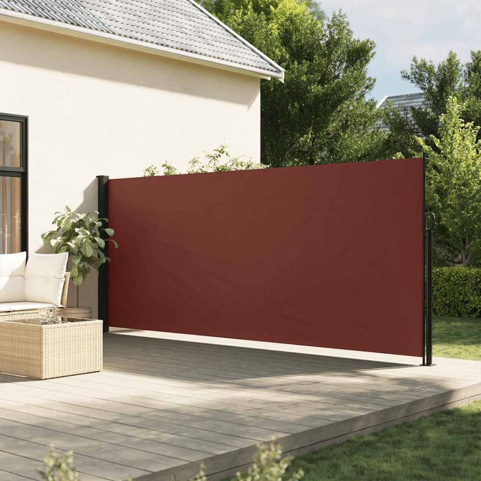 Copertină laterală retractabilă, maro, 180x600 cm