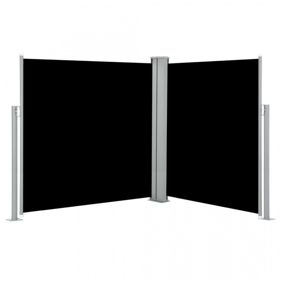 Copertină laterală retractabilă, negru, 140 x 600 cm