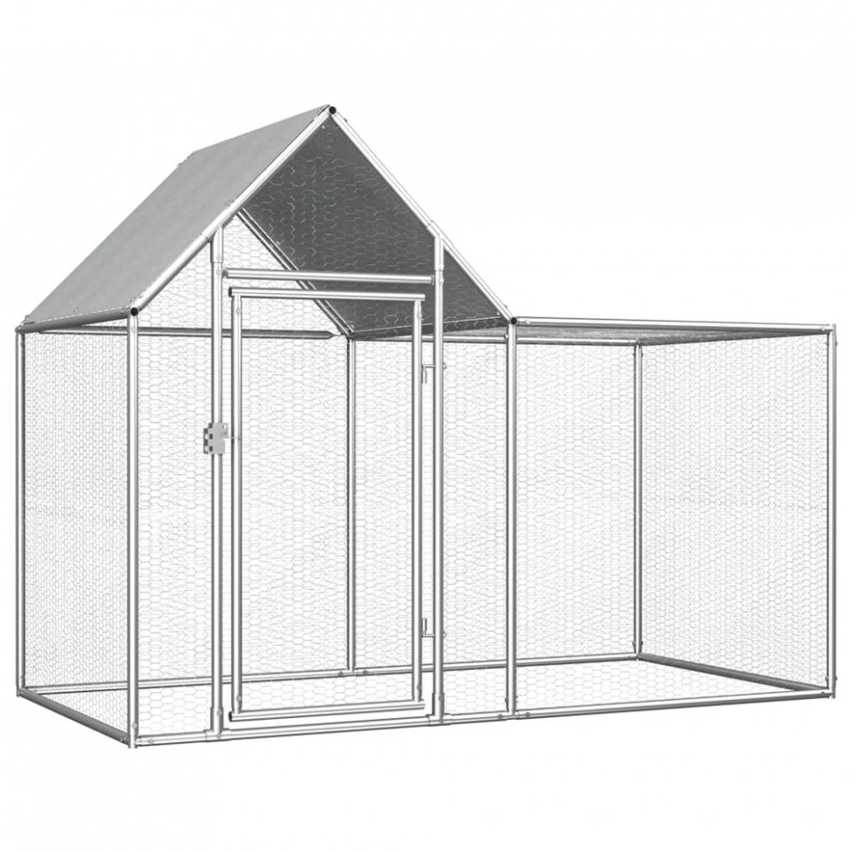 Coteț pentru păsări, 2 x 1 x 1,5 m, oțel galvanizat 15