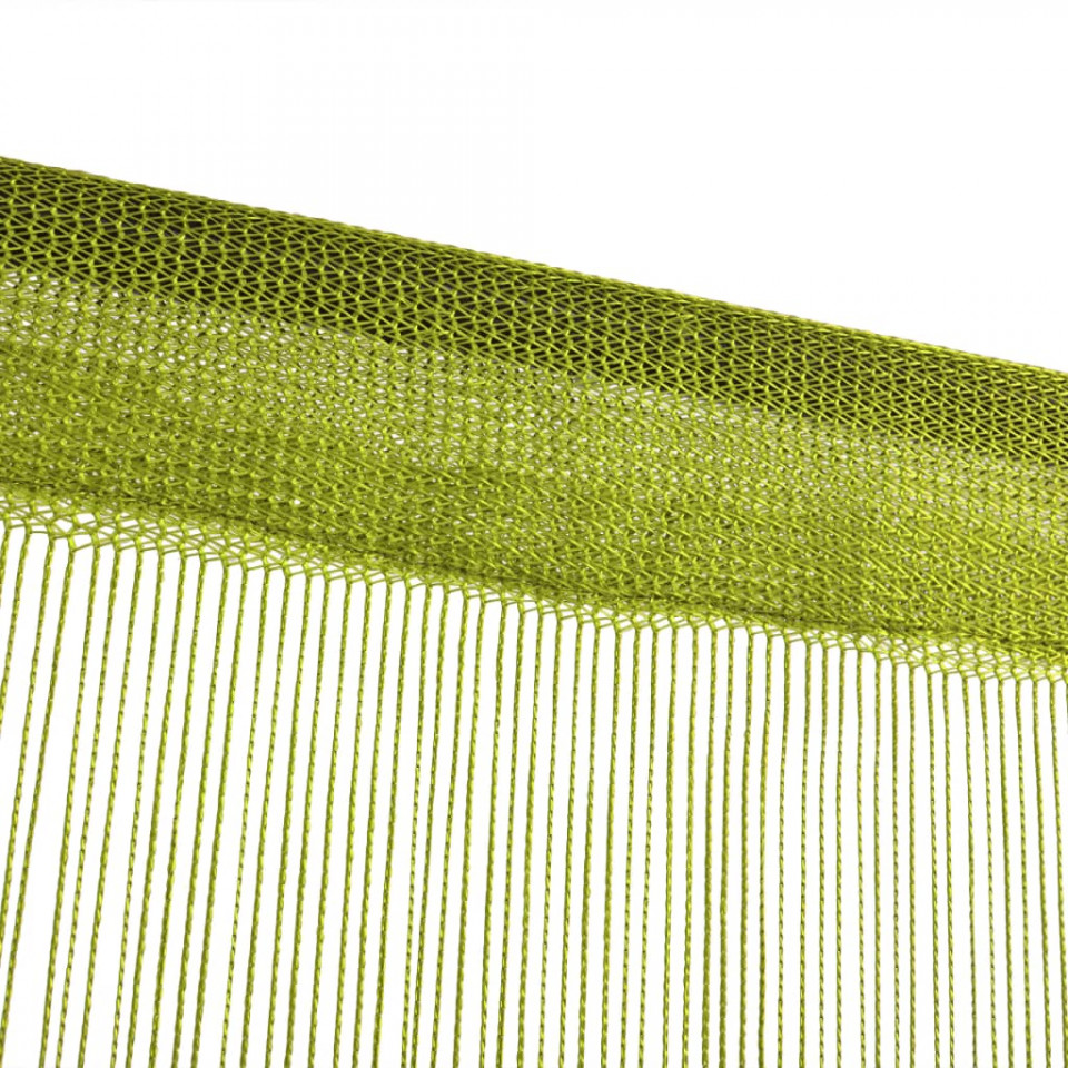 Draperii cu franjuri, 2 buc., 100 x 250 cm, verde