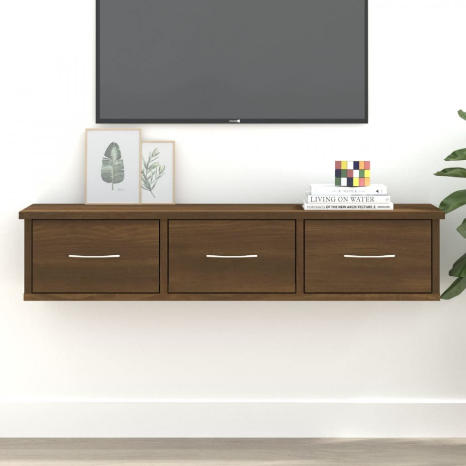 Dulap de perete, stejar maro, 88x26x18,5 cm, lemn prelucrat