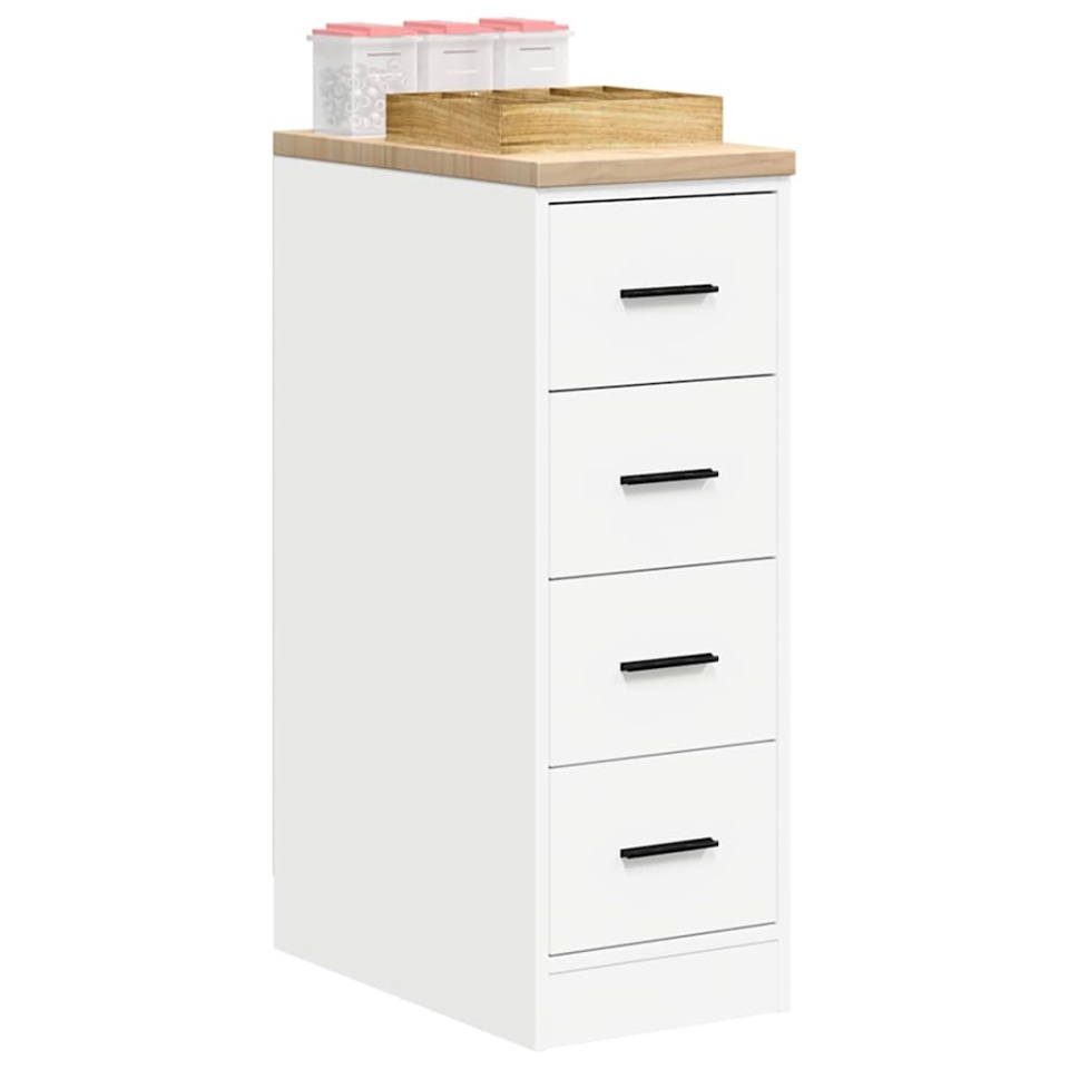 Dulap depozitare garaj alb 30x51x85 cm lemn masiv de pin