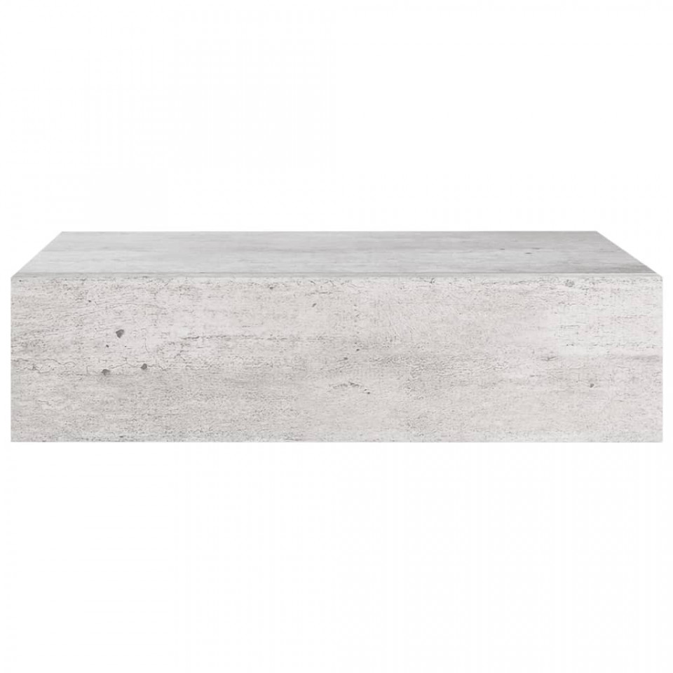 Dulapuri de perete cu sertar 2 buc. gri beton 40x23,5x10 cm MDF