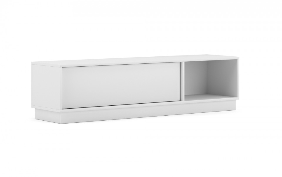 Frame Low Tv Stand White/White