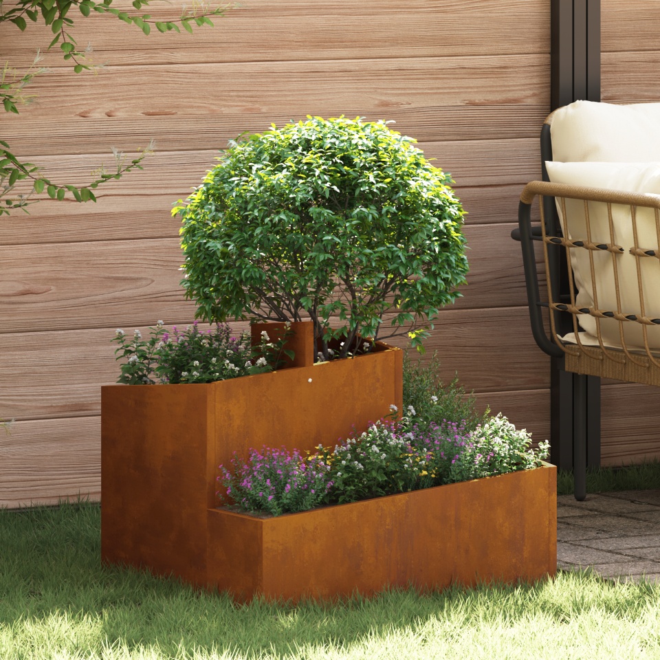 Ghivece și Jardiniere Oțel Corten Mediu Durabil Ghiveci Metalic