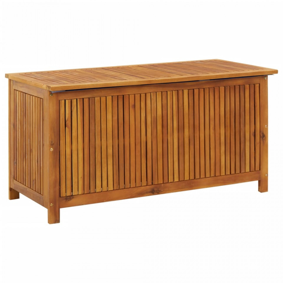 Ladă de depozitare grădină, 113x50x58 cm, lemn masiv de acacia 113x50x58 imagine noua