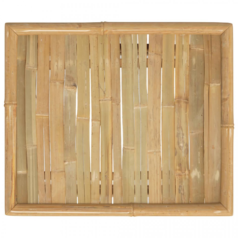 Masă de grădină, 65x55x30 cm, bambus
