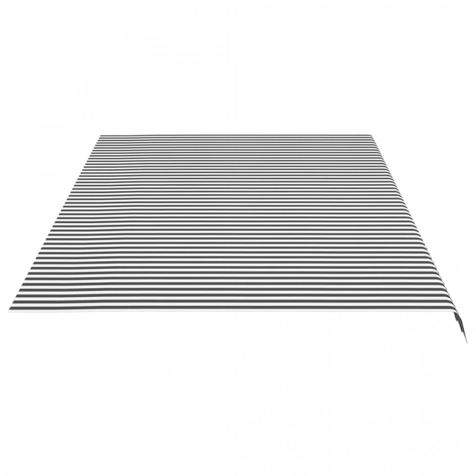 Pânză de rezervă copertină, antracit și alb, 6x3 m