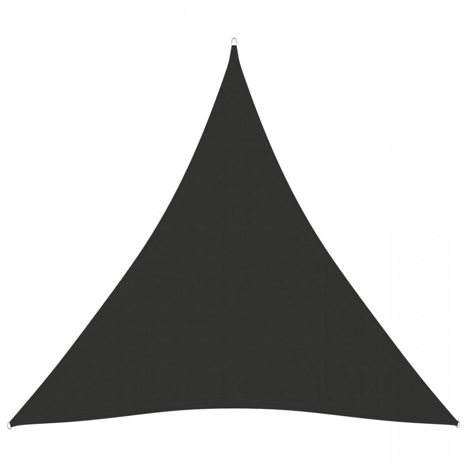 Parasolar, antracit, 4x4x4 m, țesătură oxford, triunghiular