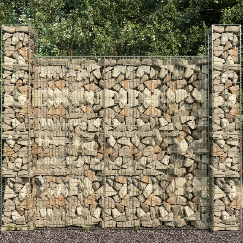 Perete gabion cu capac, 600 x 50 x 200 cm, oțel galvanizat