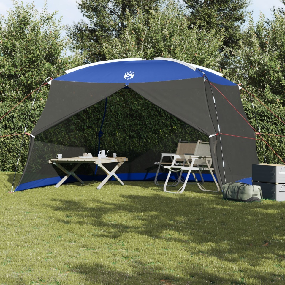 Plasă de țânțari pentru camping cu ușă Albastru 5 persoane Impermeabil