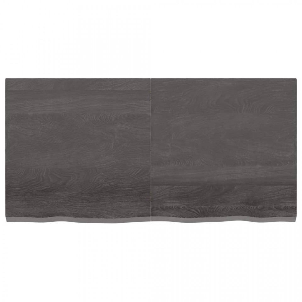 Raft de perete gri închis 120x60x4 cm lemn masiv stejar tratat
