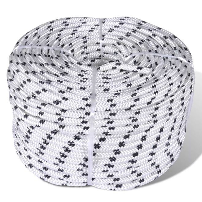 Rolă frânghie împletită parâmă barcă, poliester, 14 mm x 50 m Accesorii