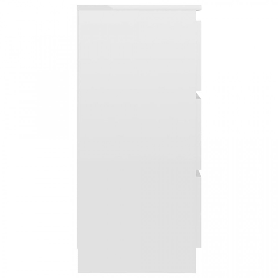 Servantă, alb extralucios, 60x35x76 cm, lemn prelucrat