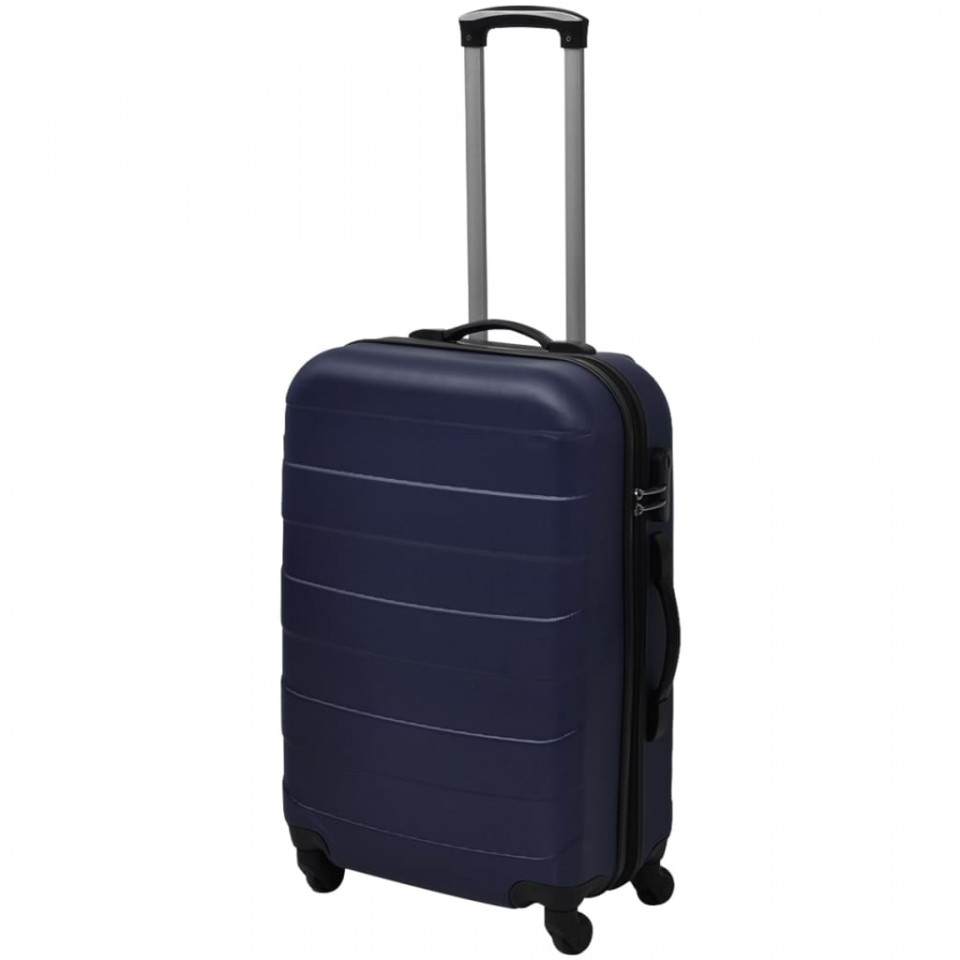 Set valize rigide, albastru, 3 buc., 45,5/55/66 cm