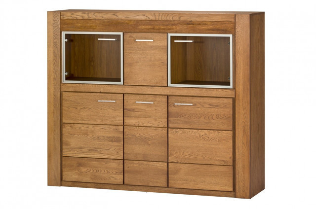 Velvet 48 bufet cu bar 161 x 135 x 42 stejar rustic