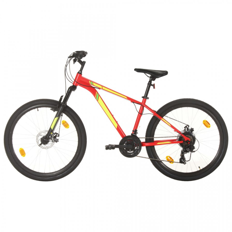 Bicicletă montană cu 21 viteze, roată 27,5 inci, roșu, 38 cm Casa Practica
