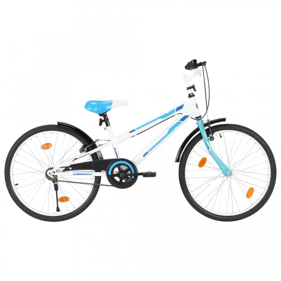 Bicicletă pentru copii, albastru și alb, 24 inci Casa Practica