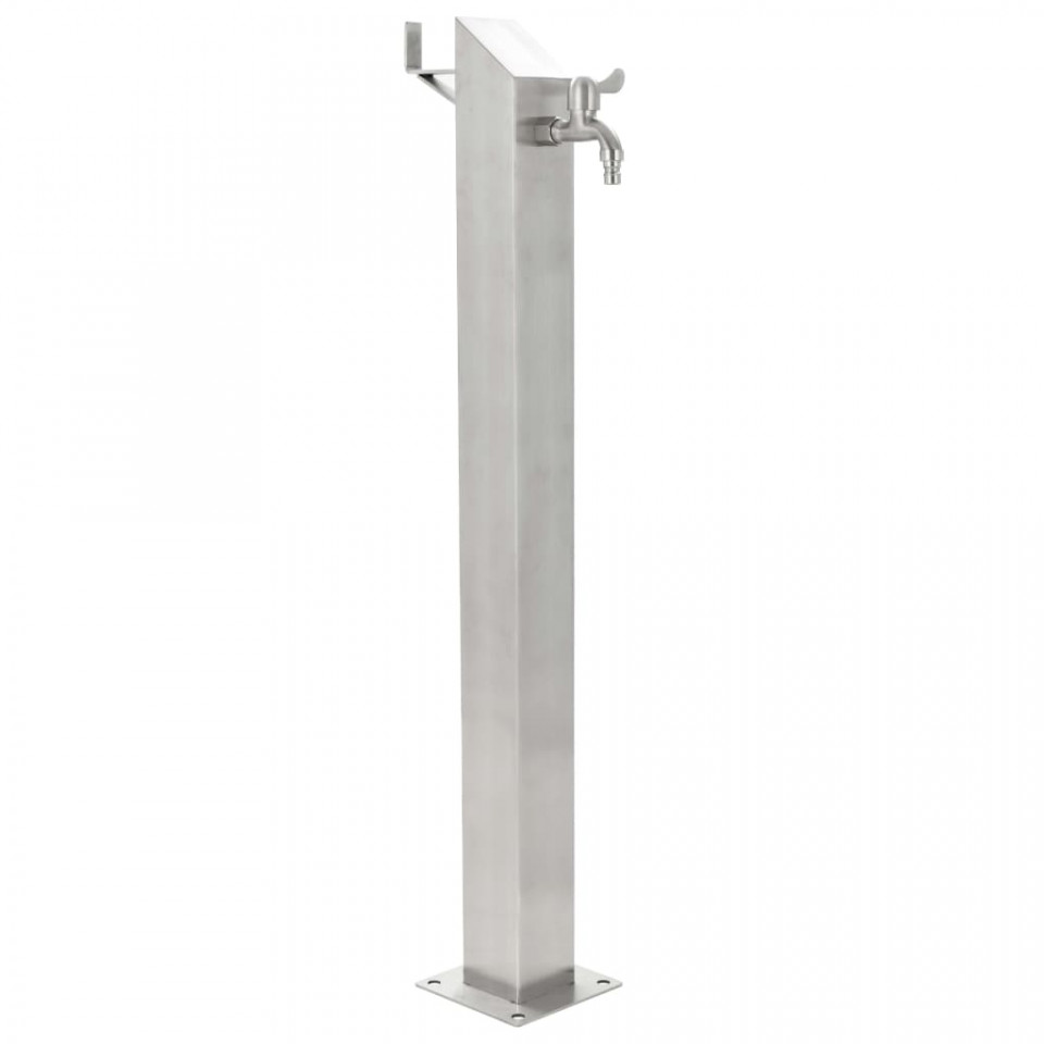 Coloană de apă pentru grădină, 95 cm, oțel inoxidabil, pătrat