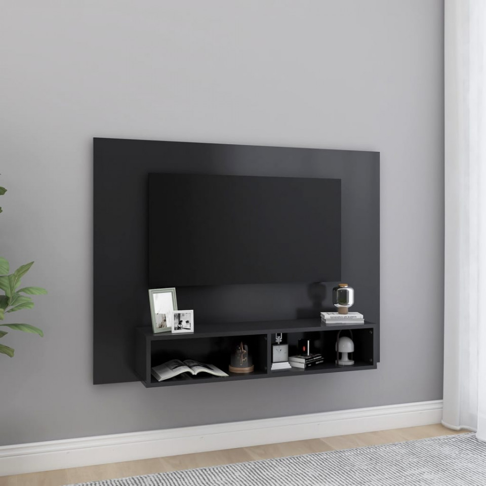 Comodă TV de perete, gri, 120×23,5×90 cm, PAL 120x235x90 imagine noua