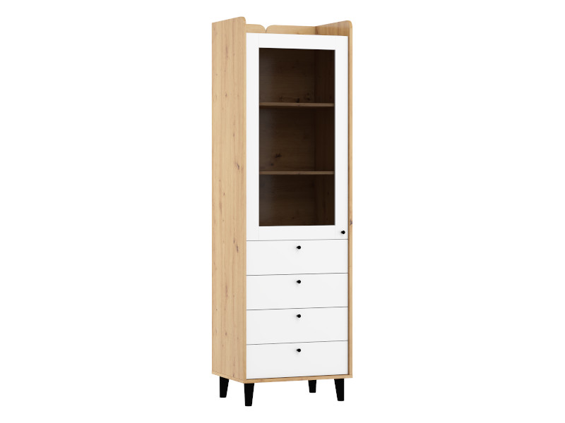 Dolce Dol-27 Display Dulap Oak Artisan/White High Gloss