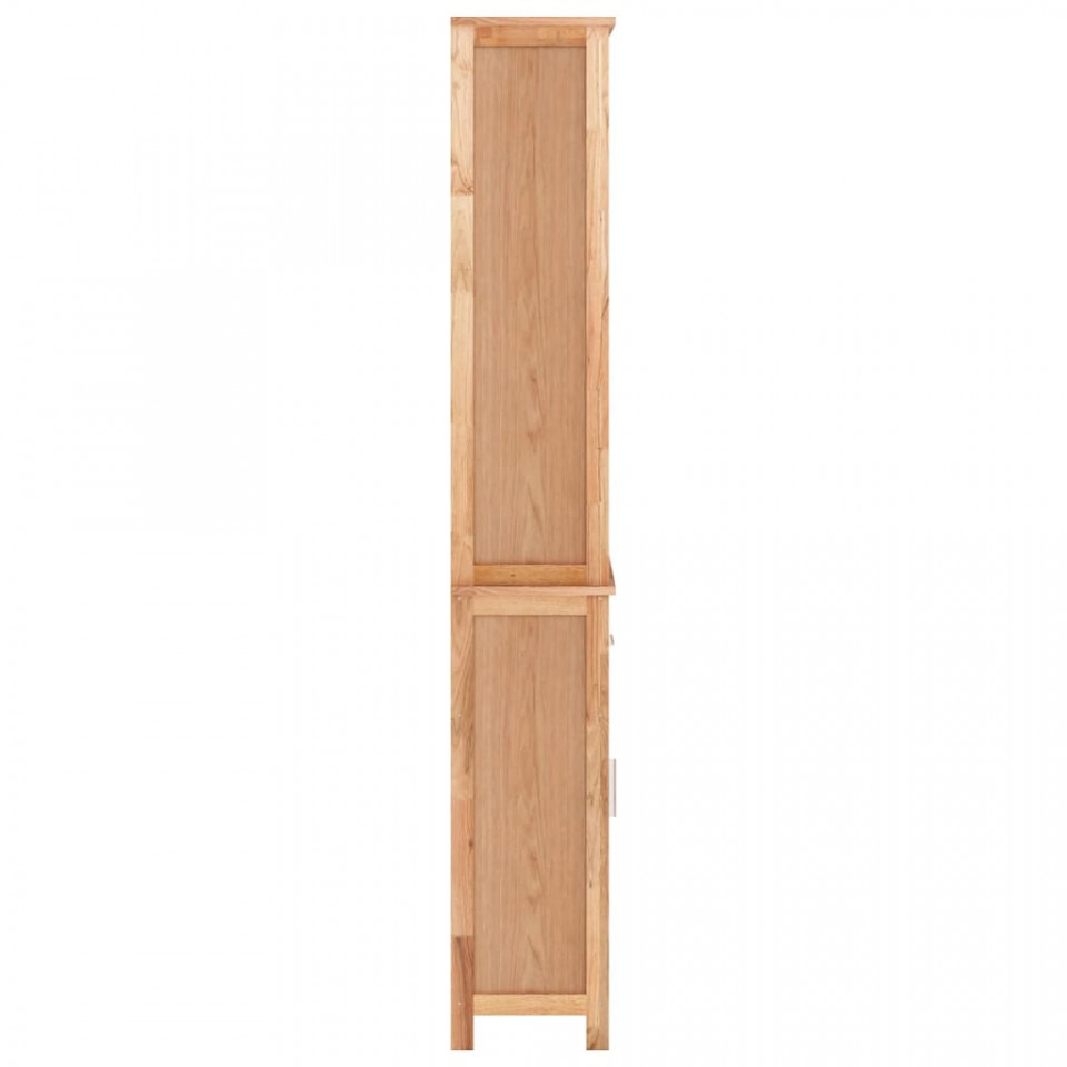 Dulap de baie, 42x29x182 cm, lemn masiv de nuc
