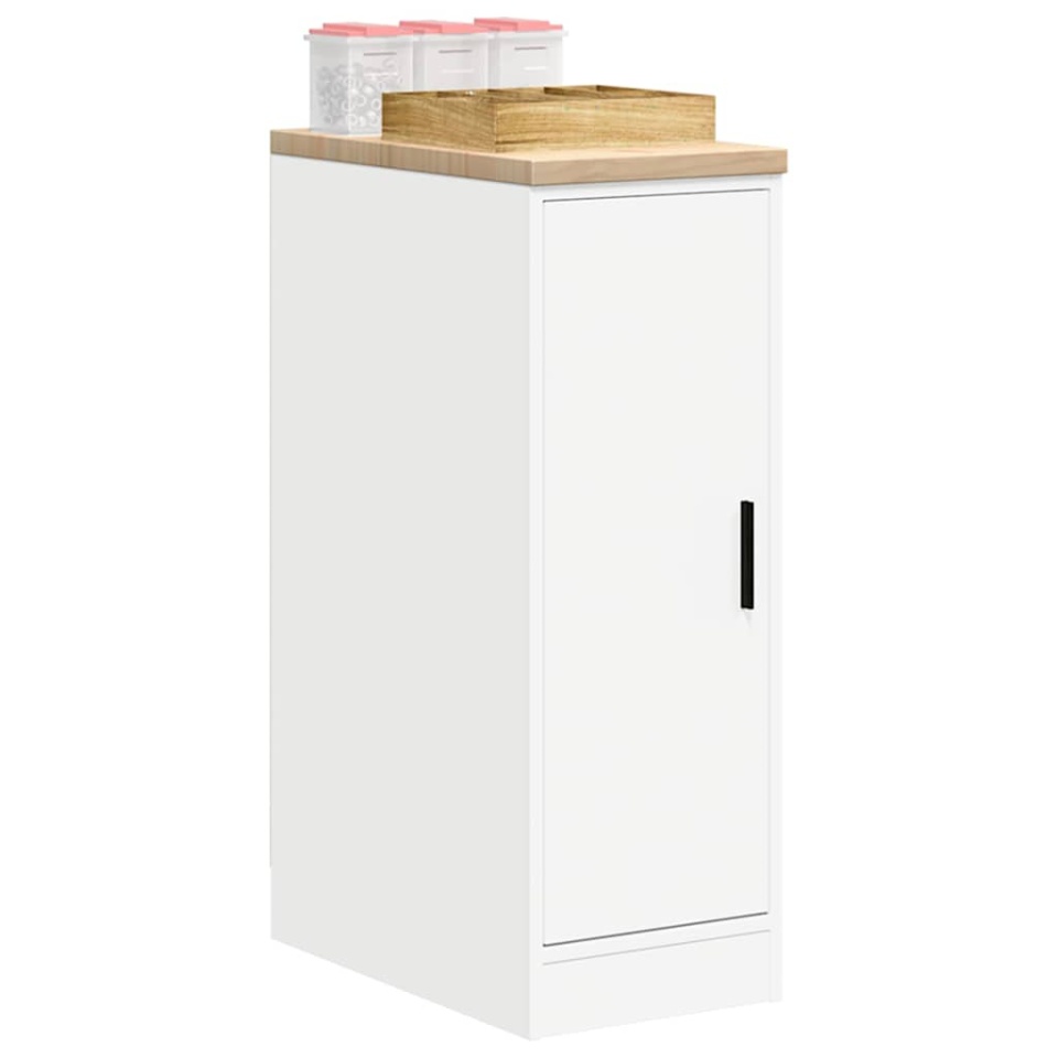 Dulap depozitare garaj alb 30x51x85 cm lemn masiv de pin