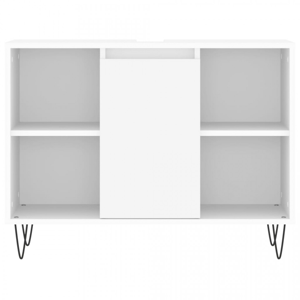 Dulap pentru baie, alb, 80x33x60 cm, lemn compozit