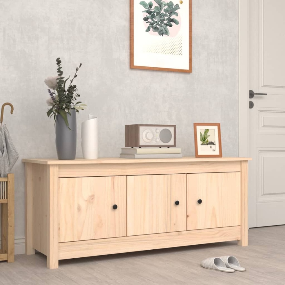 Dulap pentru pantofi, 110x38x45,5 cm, lemn masiv de pin