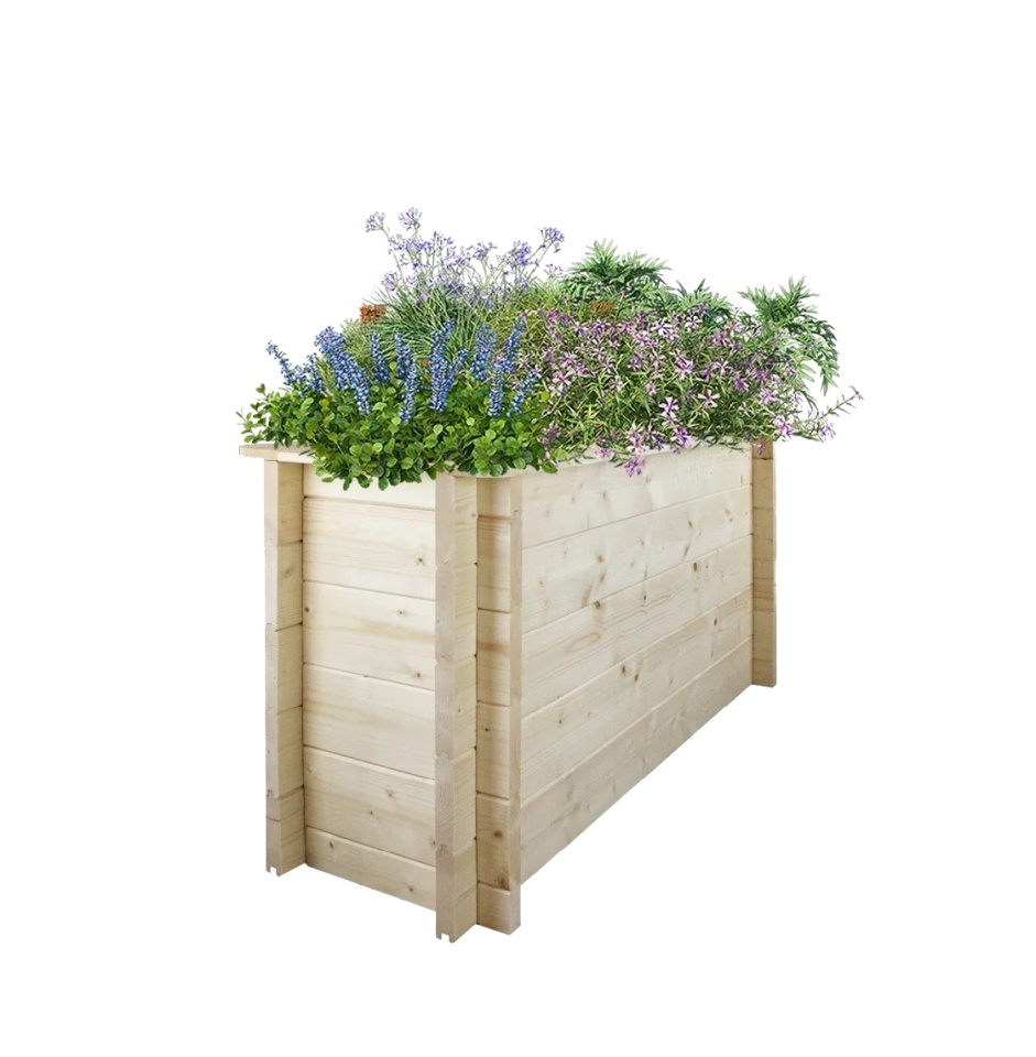 Ghiveci din lemn pentru flori – H57 x 38 x 118 cm – TIMBELA M614