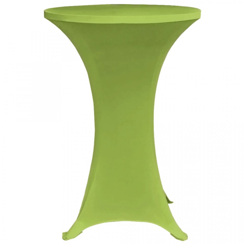 Husă elastică pentru masă, 4 buc., verde, 70 cm