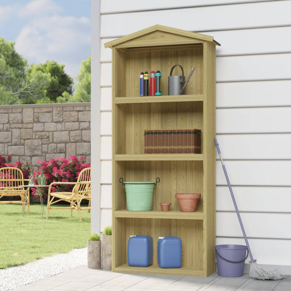Magazie unelte de grădină, 89x33x222 cm, lemn de pin tratat Casa Practica