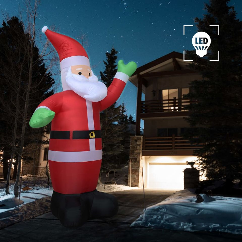 Moș Crăciun gonflabil, LED, IP44, 600 cm XXL Casa Practica