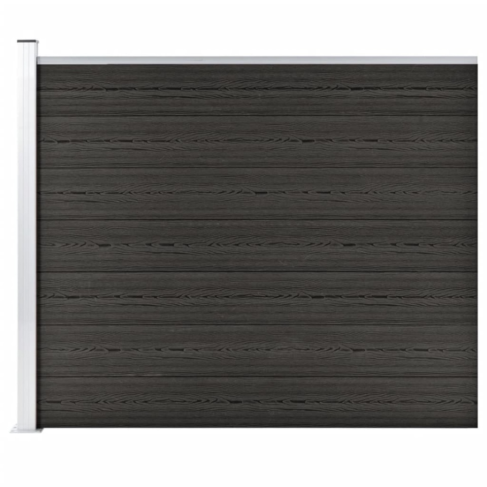 Panou de gard, gri, 175x146 cm, WPC