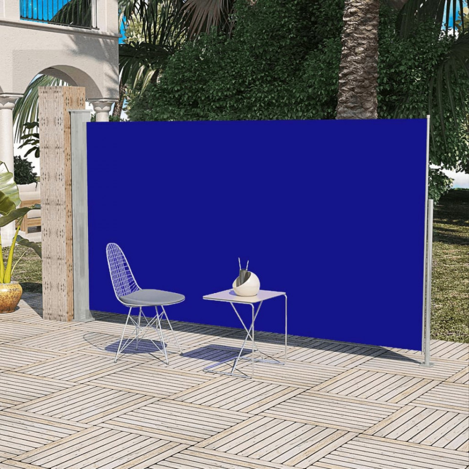 Panou separator glisant pentru terasă 160 x 300 cm, Albastru