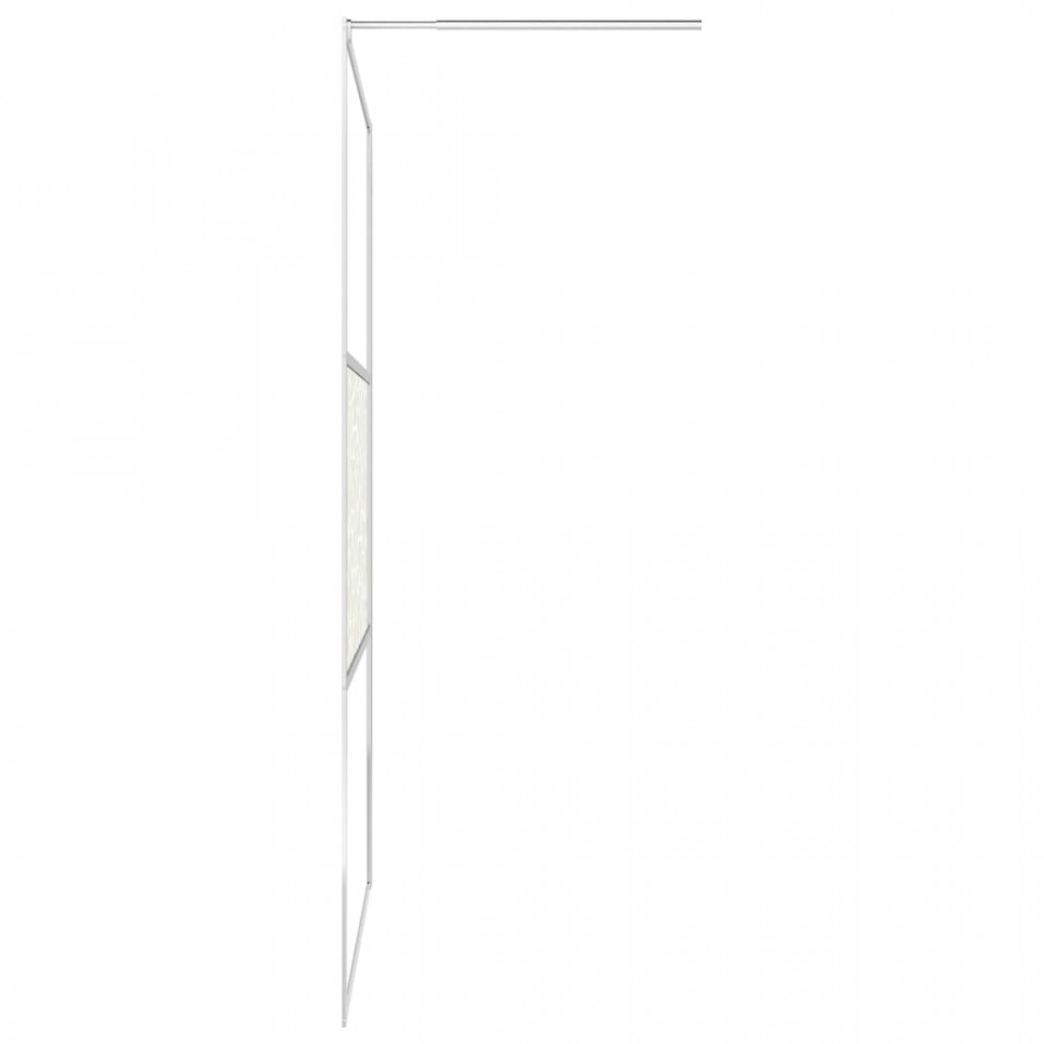 Paravan de duș walk-in, 80 x 195 cm, sticlă ESG, model piatră