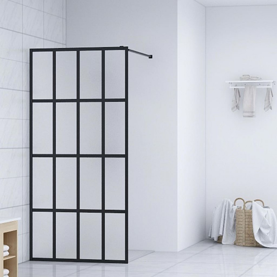 Paravan de duș walk-in, 90 x 195 cm, sticlă securizată 195