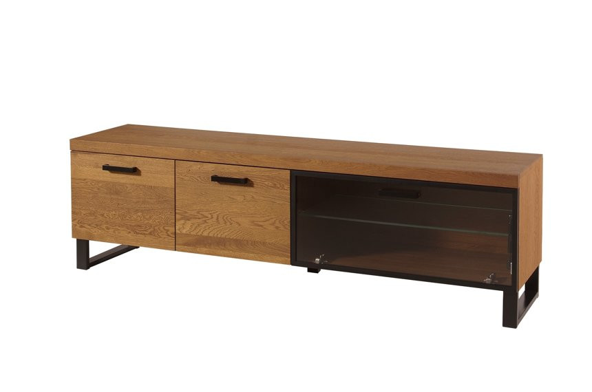 Pratto 25 unitate tv cu 2 uși cu trapă 180 x 54 x 42 stejar rustic