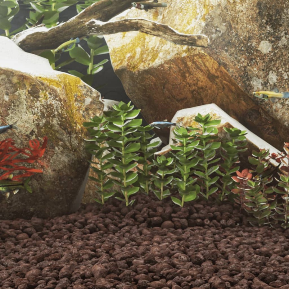 Roci vulcanice, 25 kg, roșu, 5-8 cm