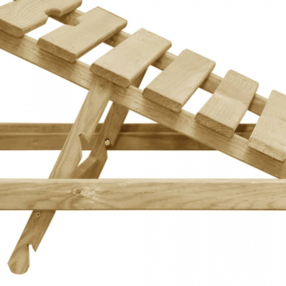 Șezlong, lemn de pin tratat