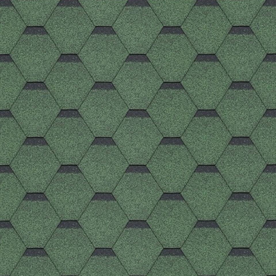Sindrila bitum pentru acoperis Hexagonal Rock H333GREEN