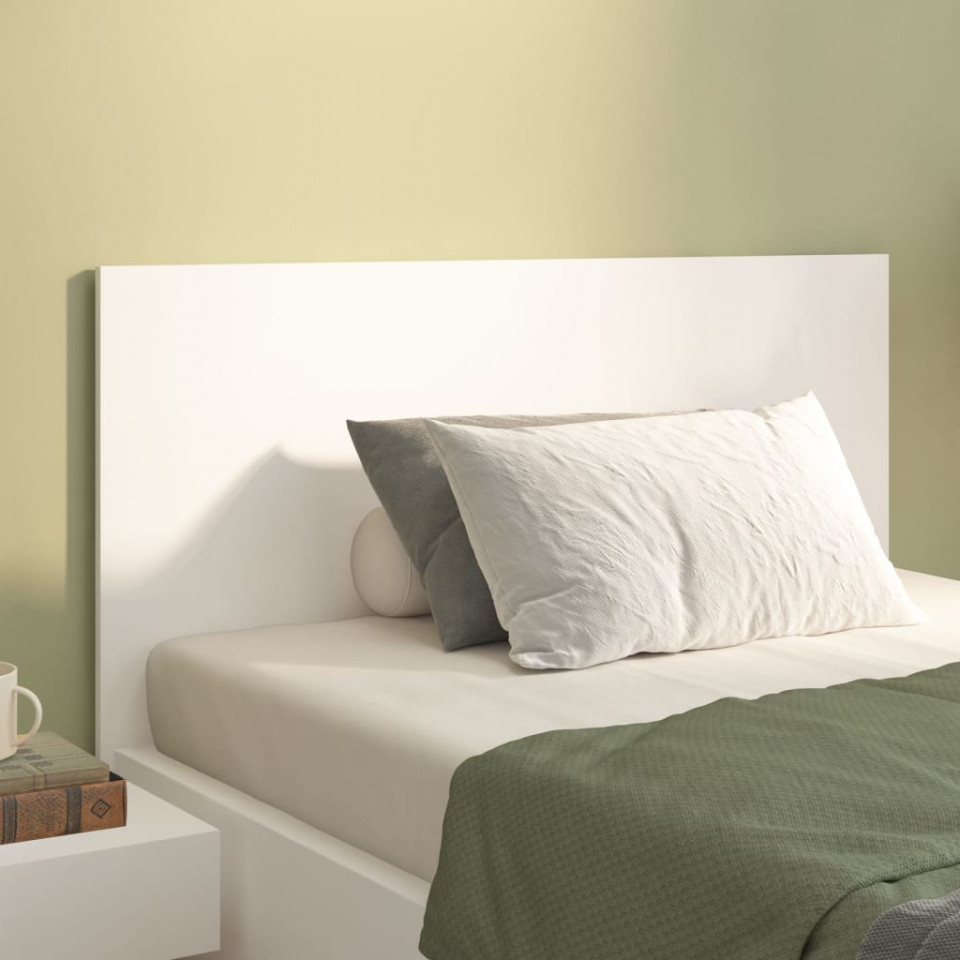 Poza Tablie de pat, alb, 120x1,5x80 cm, lemn prelucrat