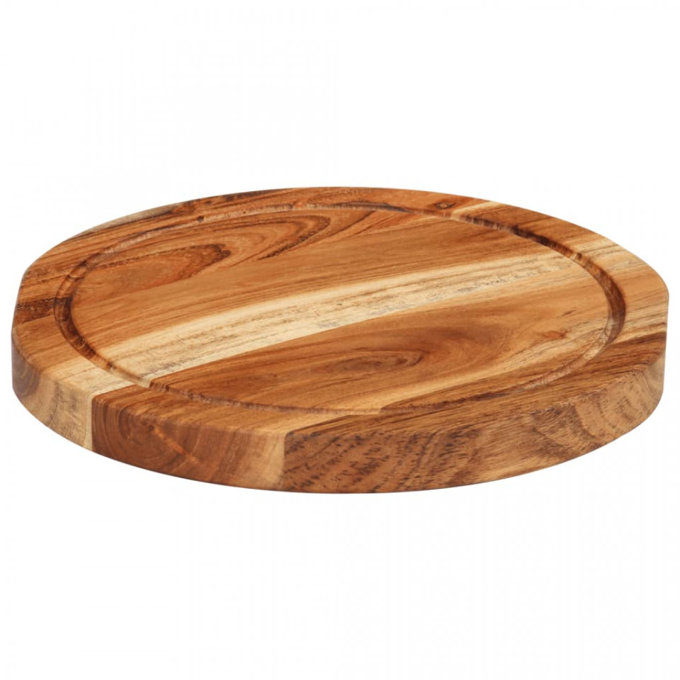 Tocător, Ø25x2,5 cm, lemn masiv de acacia