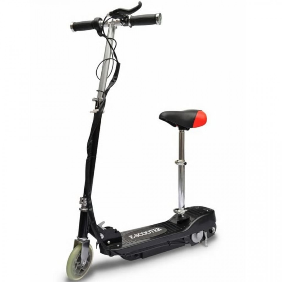 Trotinetă electrică cu șa, negru, 120 w